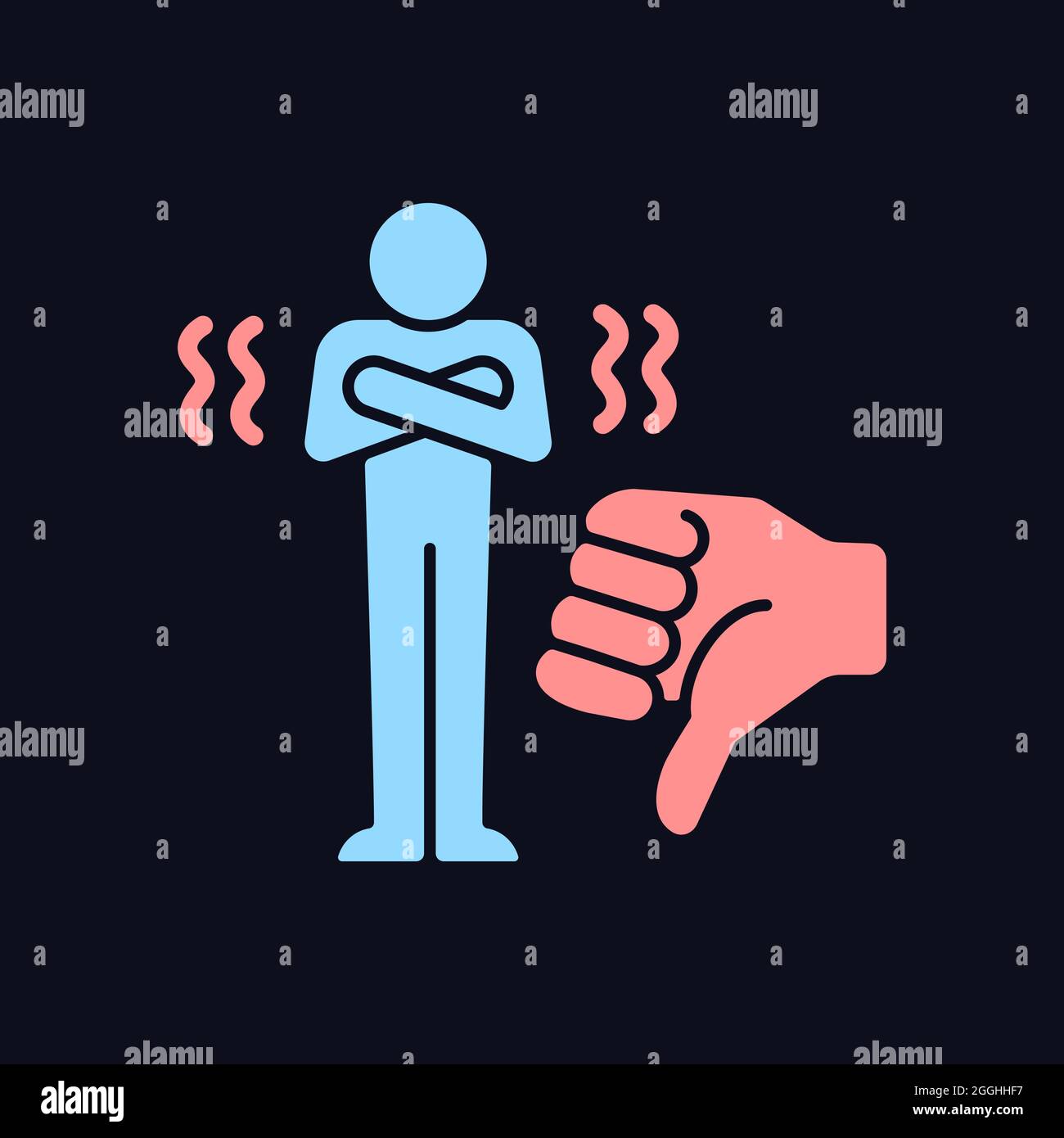 Criticism RGB color icon for dark theme Stock Vector Image & Art - Alamy