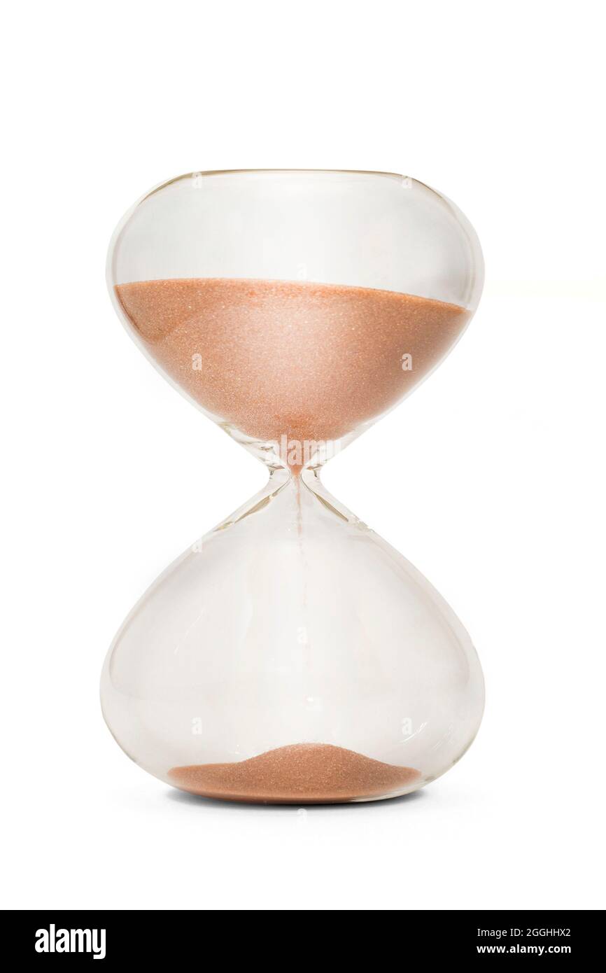 Hourglass isolated on white background. Time. Business. Time Running Out  Stock Photo - Alamy