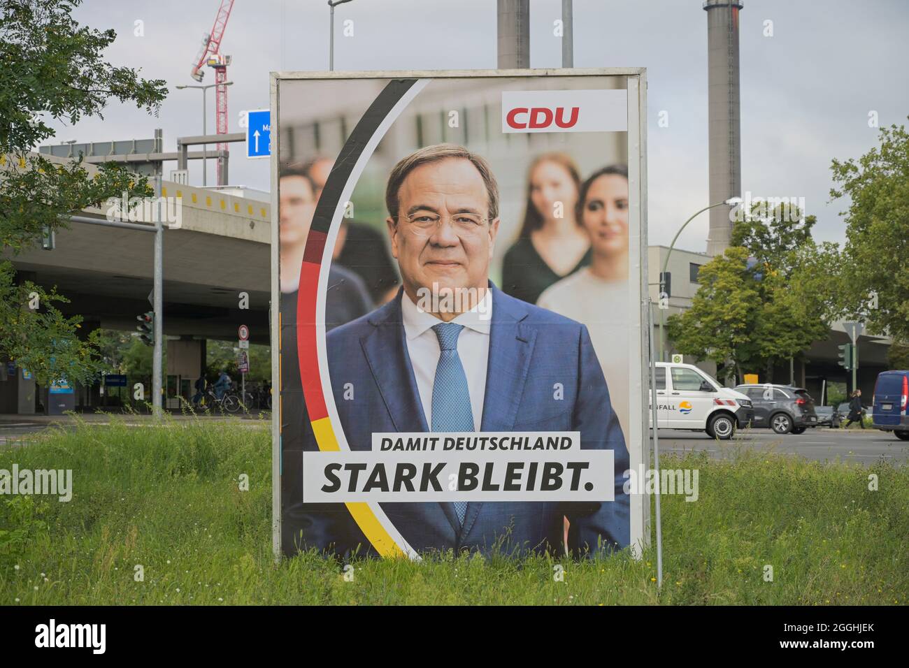 Armin Laschet, CDU-Wahlplakat, Bundestagswahl 2021, Berlin, Deutschland Stock Photo