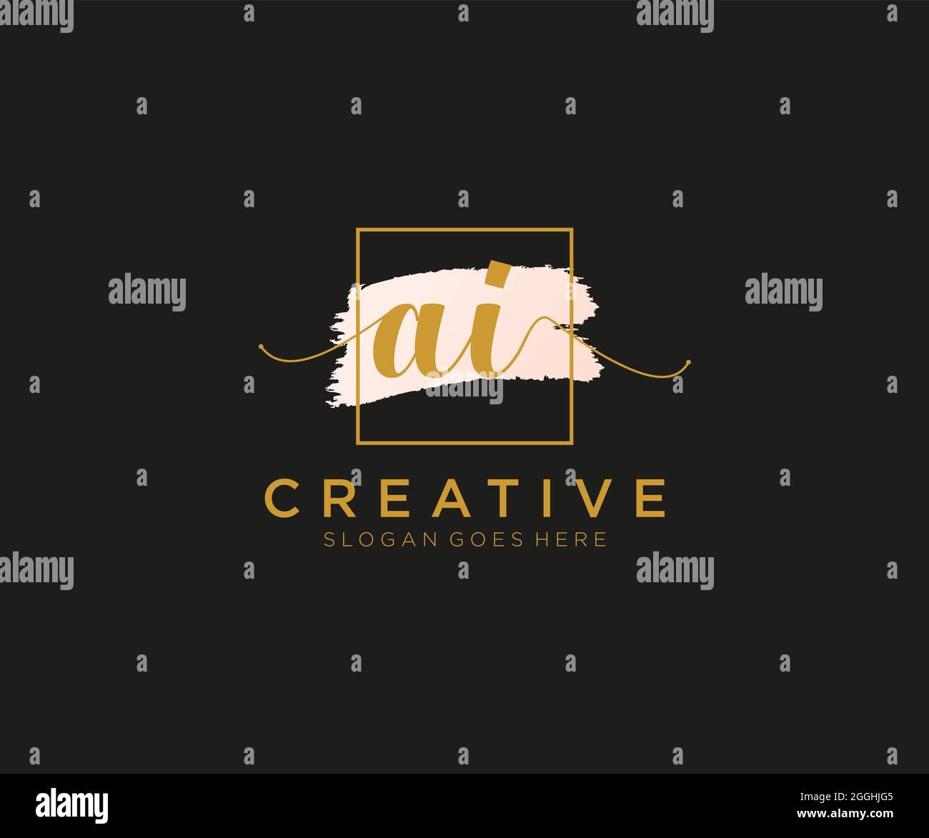 AI Feminine logo beauty monogram and elegant logo design, handwriting ...