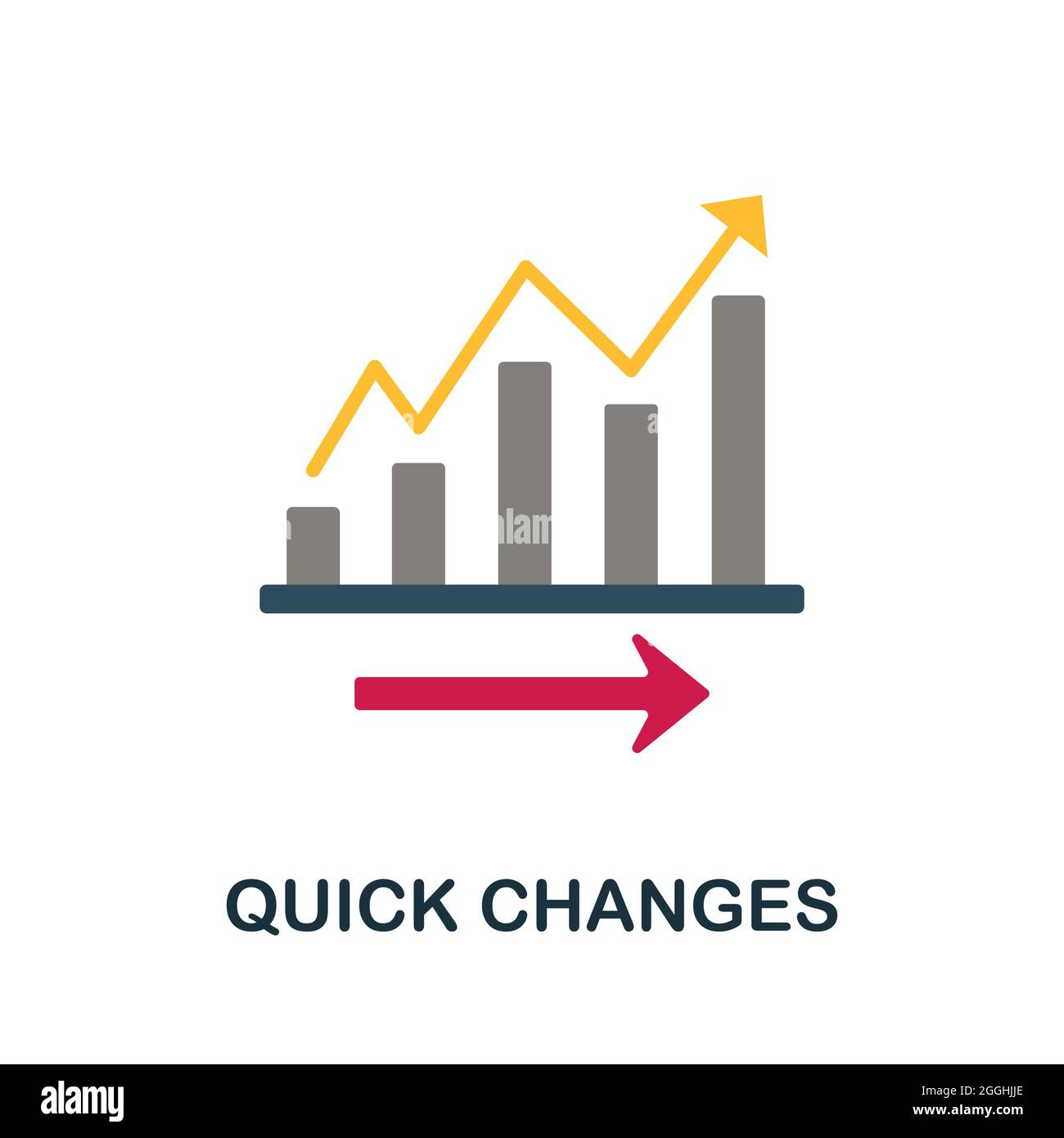 Quick Changes flat icon. Colored sign from productivity collection. Creative Quick Changes icon illustration for web design, infographics and more Stock Vector