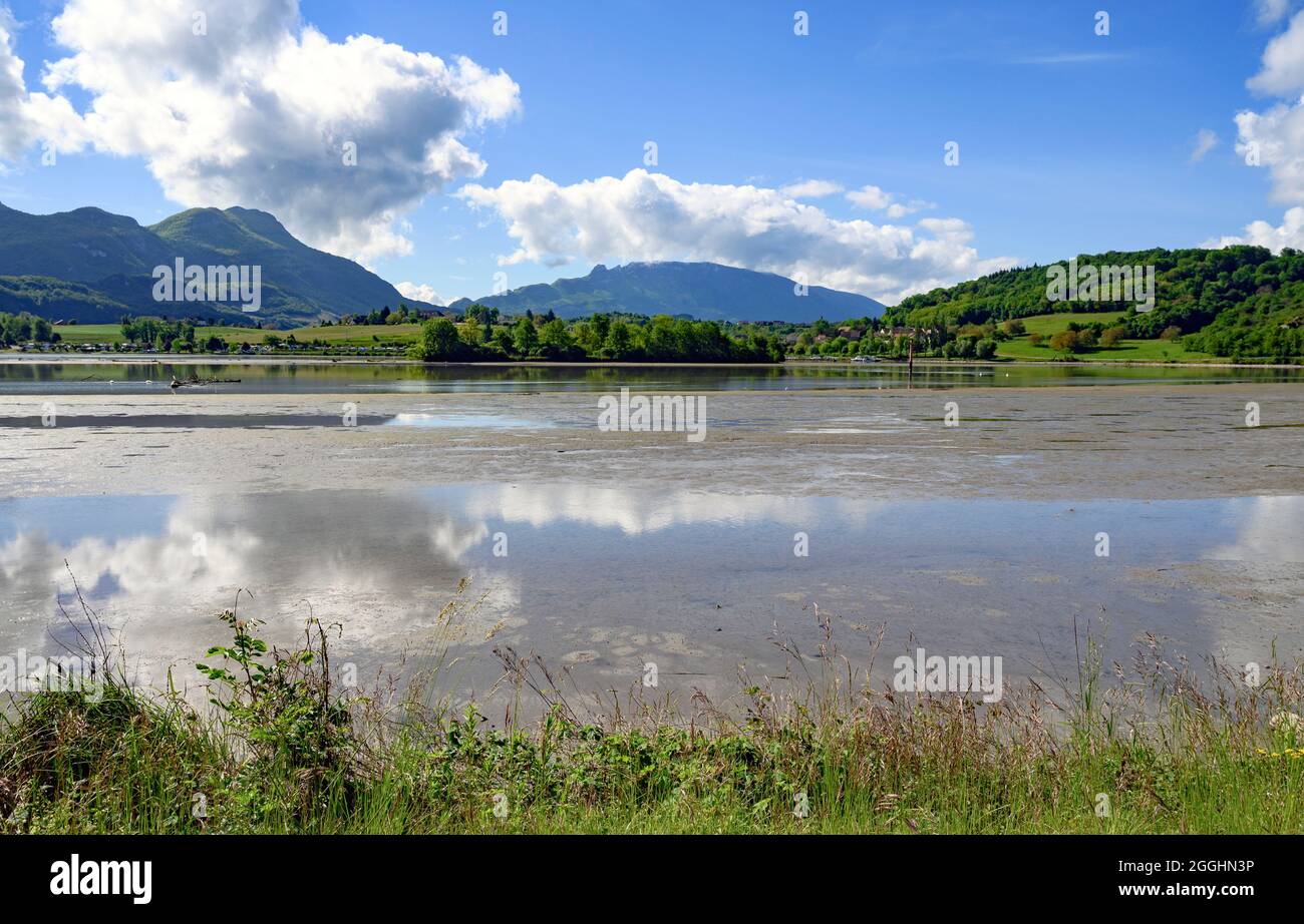 The Rhône river near Lavours, France Stock Photo