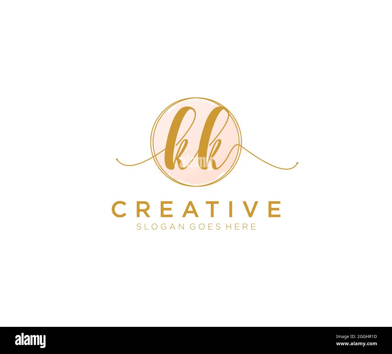 KK Feminine logo beauty monogram and elegant logo design, handwriting ...