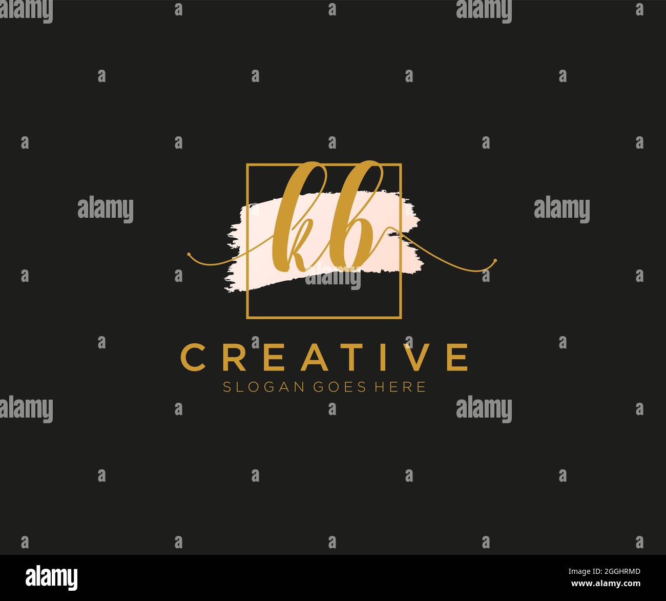 KB Feminine logo beauty monogram and elegant logo design, handwriting ...