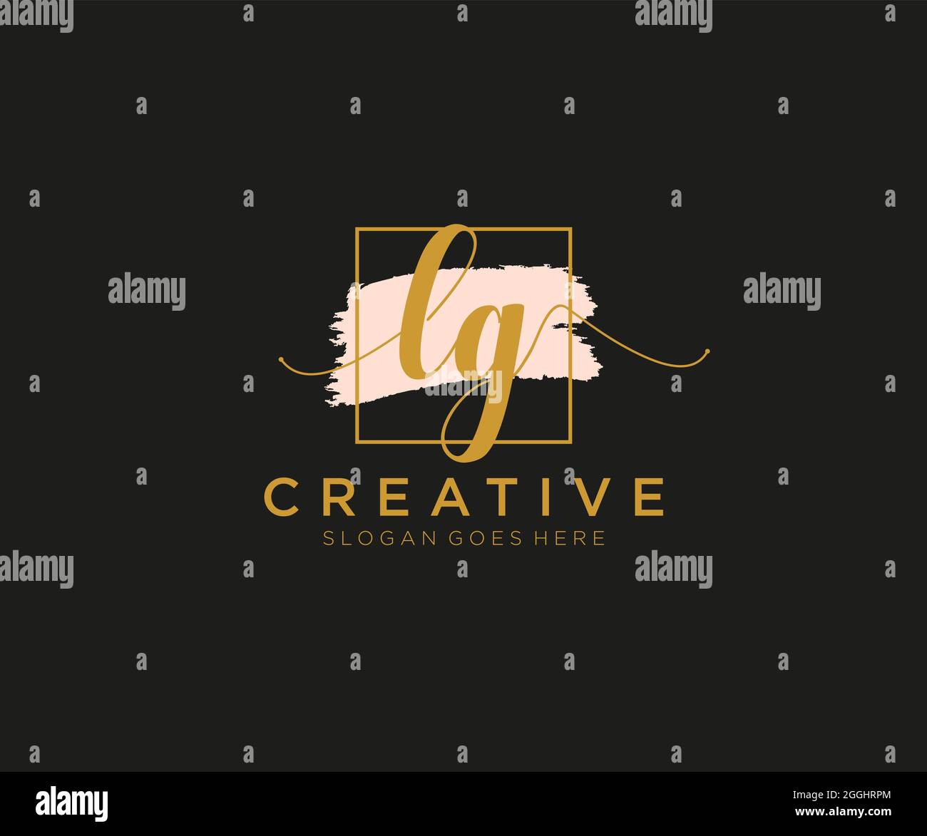 LG Feminine logo beauty monogram and elegant logo design, handwriting ...