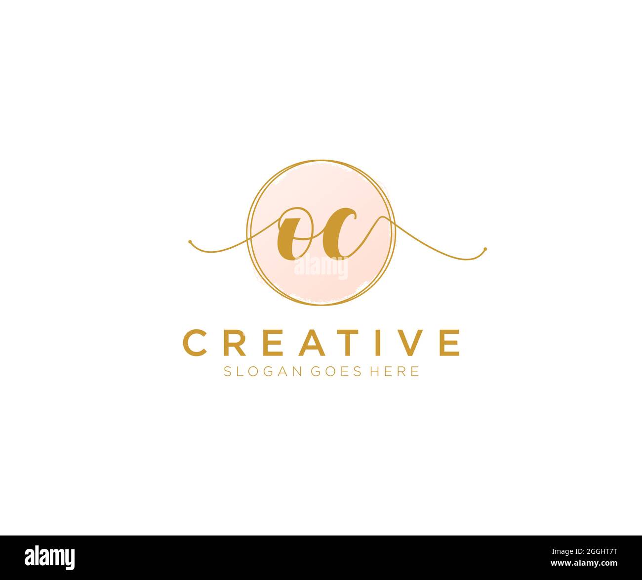 OC Feminine logo beauty monogram and elegant logo design, handwriting ...