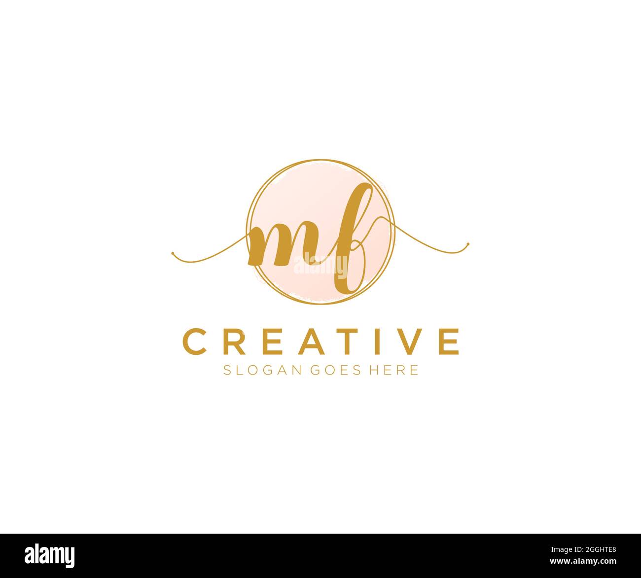 MF Feminine logo beauty monogram and elegant logo design, handwriting ...