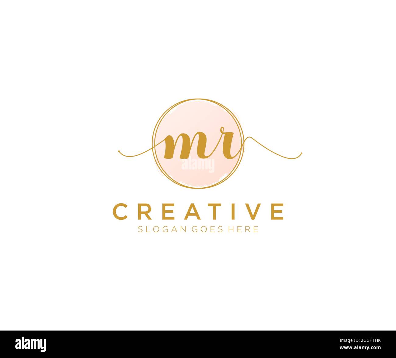 MR Feminine logo beauty monogram and elegant logo design, handwriting ...