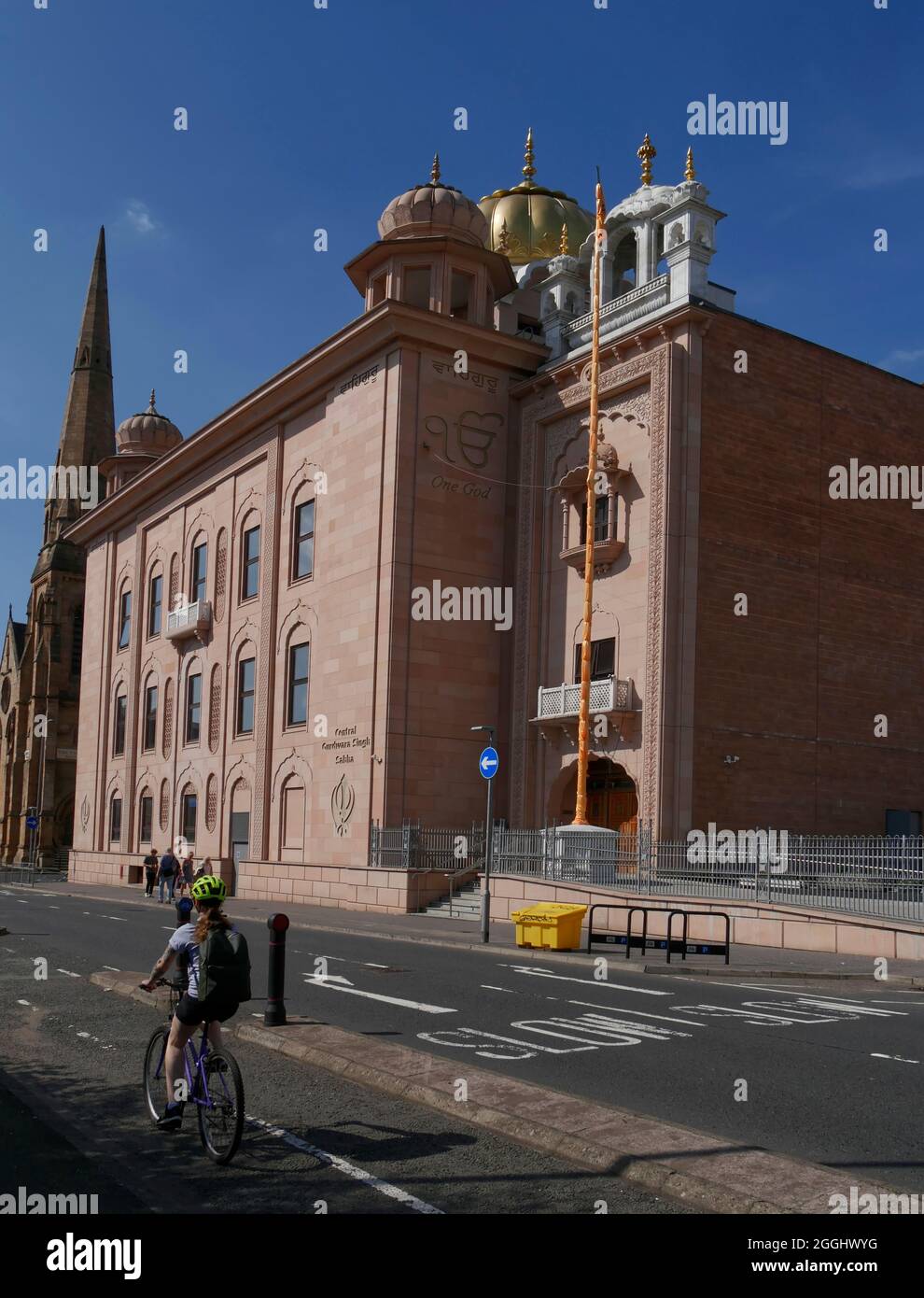 the elegant new Central Gurdwara Singh Sabha sikh temple, Berkeley St, Finnieston ,Glasgow city centre, Scotland,UK Stock Photo