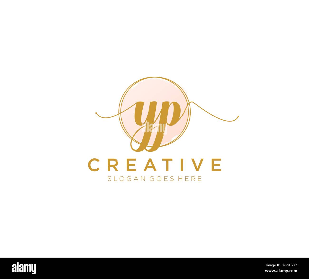 YP Feminine logo beauty monogram and elegant logo design, handwriting ...