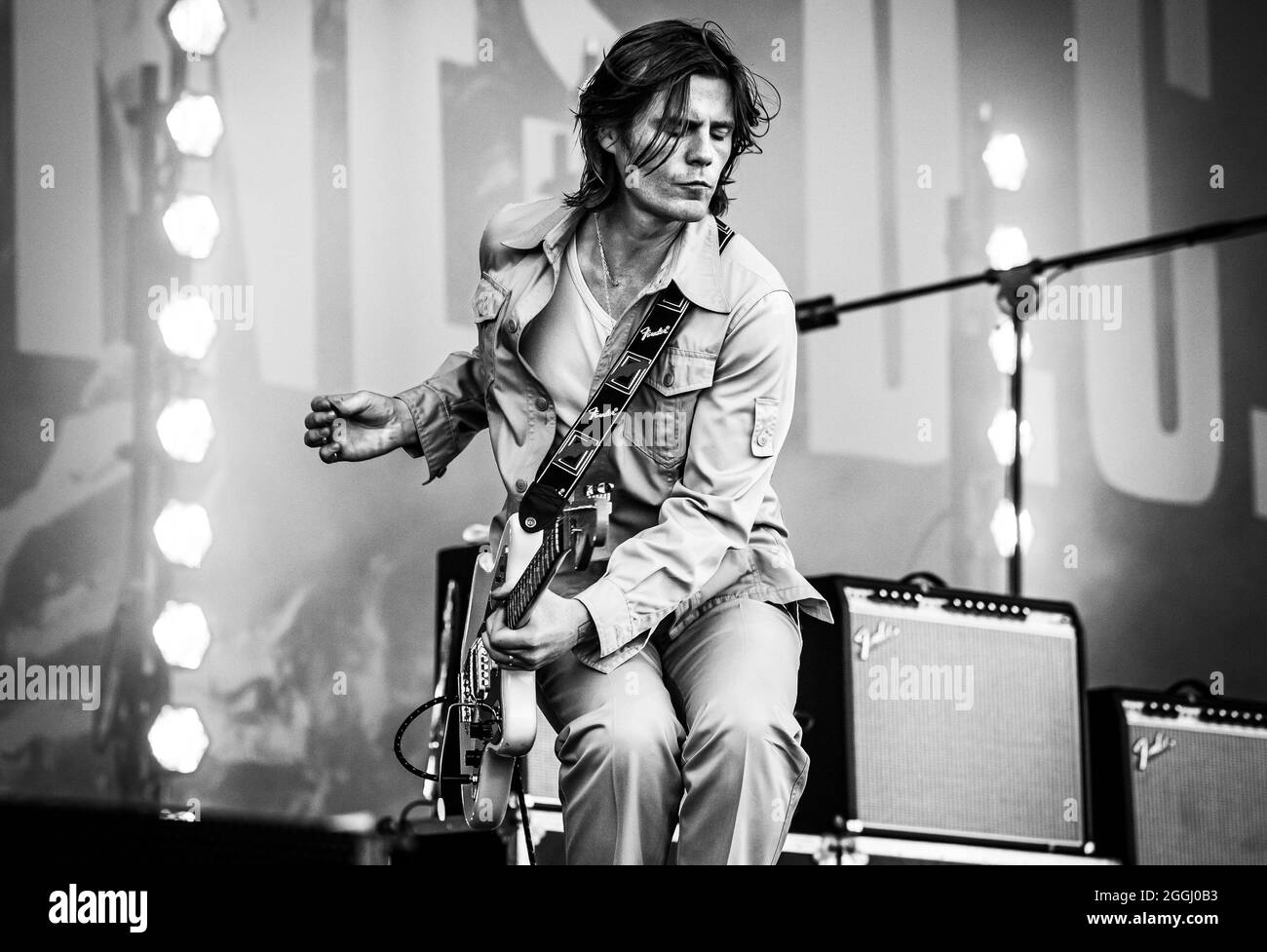 Fontaines D.C. live at Victorious Festival, Portsmouth on the Common Stage - 29th August 2021 Stock Photo