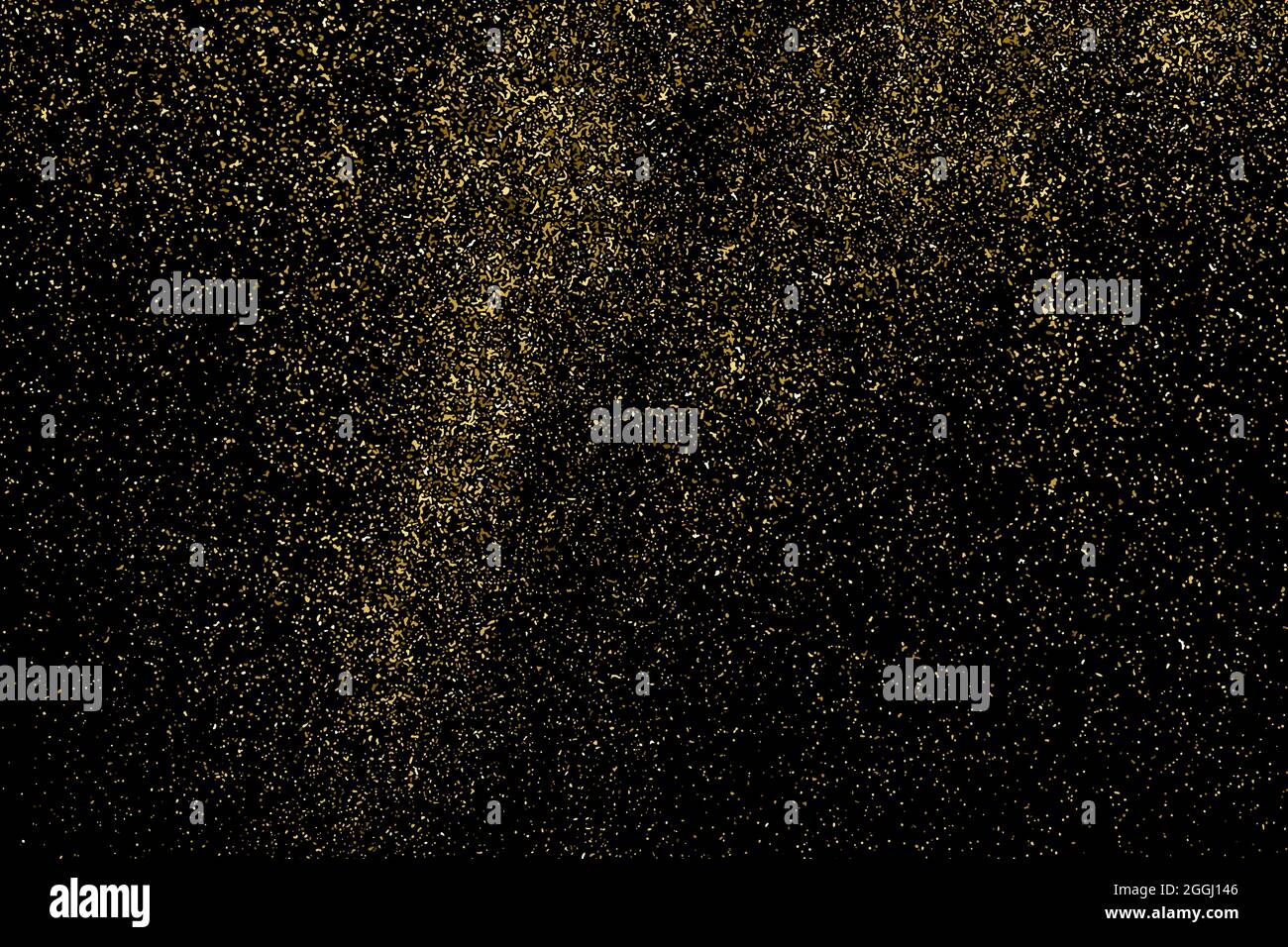 Gold Glitter Texture Isolated on Black. Amber Particles Color ...
