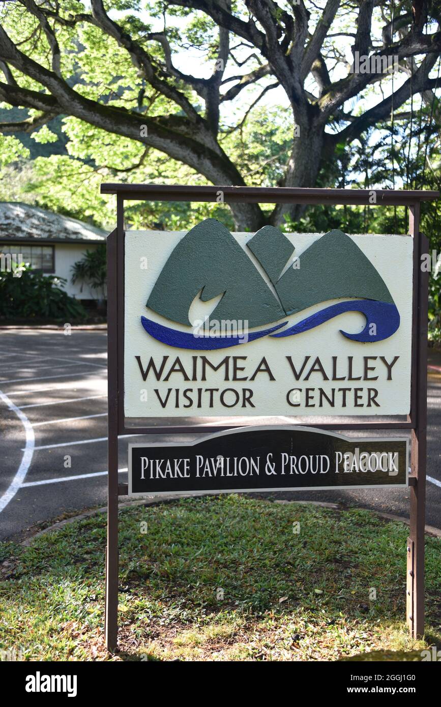 Oahu, HI U.S.A. 6/4&7/2021. Waimea Valley Visitors Center. Waimea