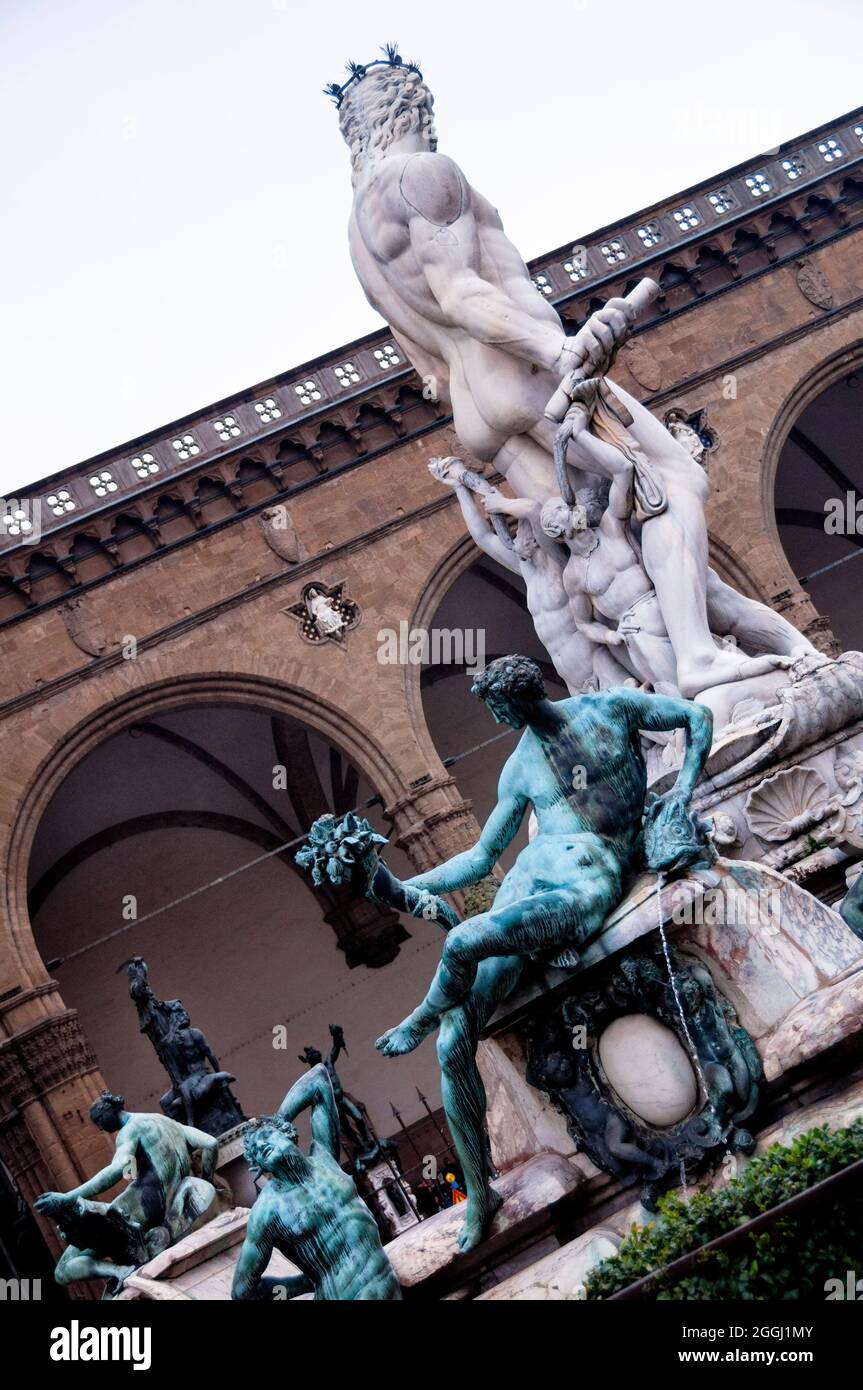The Neptune Fountain in Florence, Italy Stock Photo Alamy