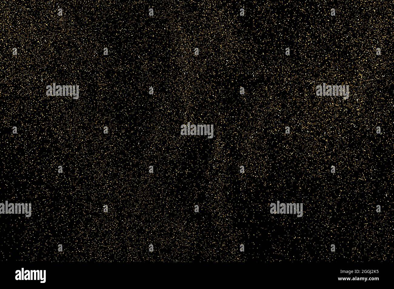 Gold Glitter Texture Isolated on Black Background. Golden stardust ...