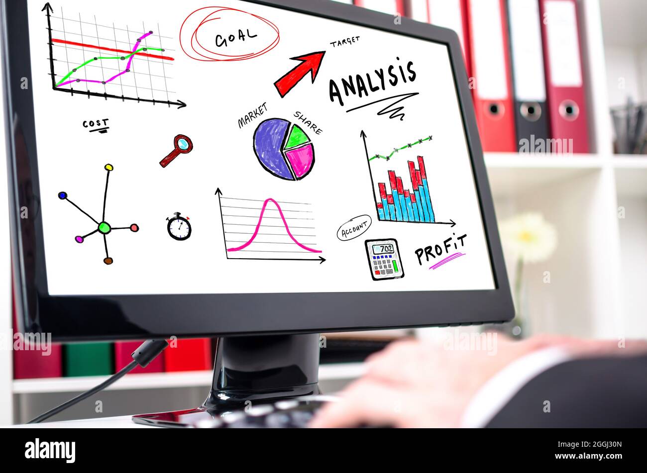 Analysis concept shown on a computer screen Stock Photo - Alamy