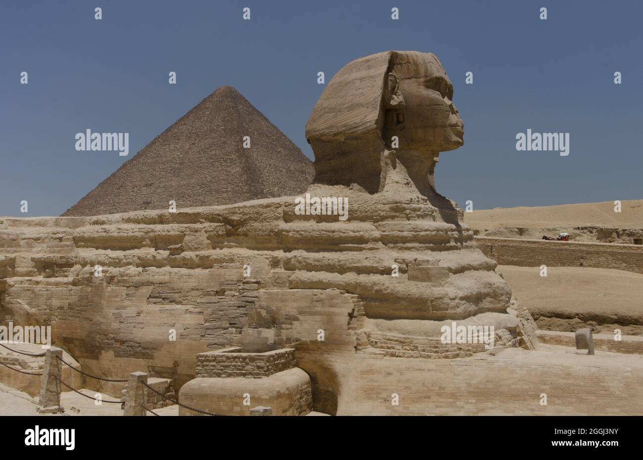 Pyramids and sphinx Stock Photo - Alamy