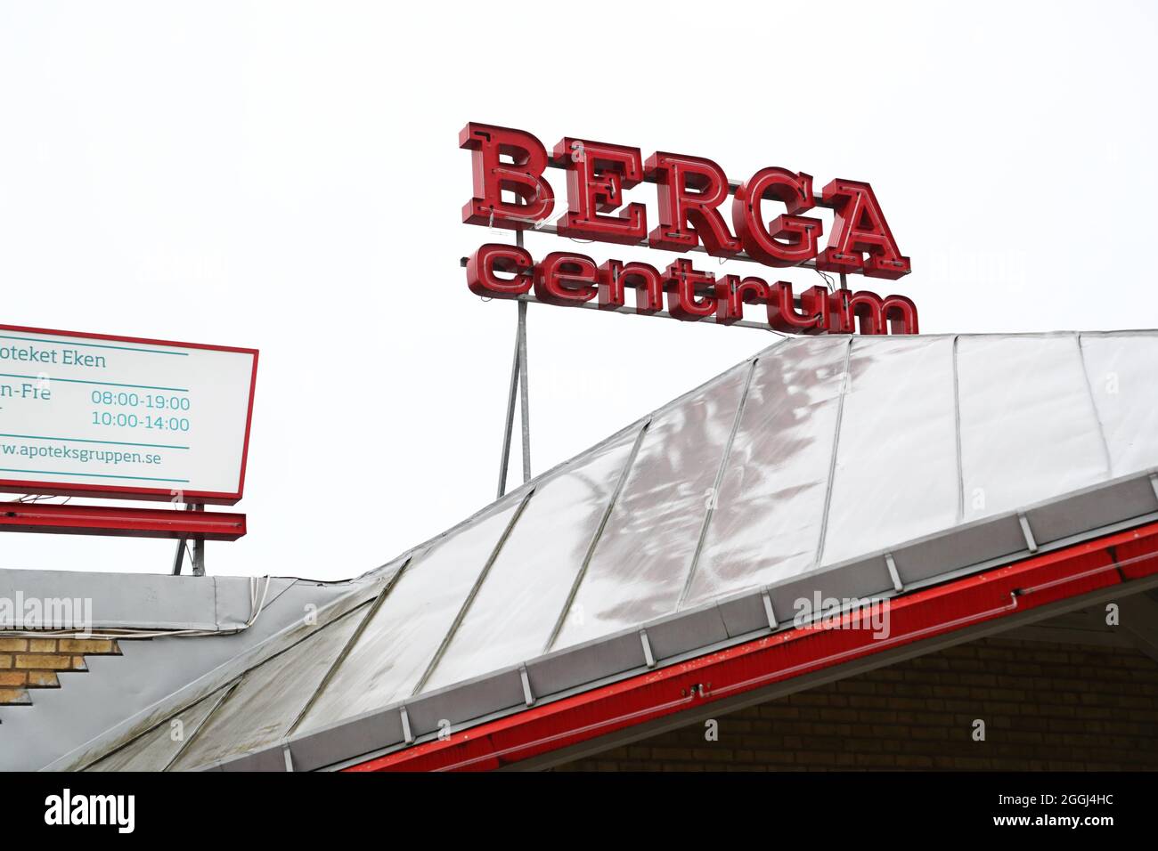 Many police patrols in Linköping after the previous shooting at Skäggetorps shopping center earlier this week when one person died. Stock Photo