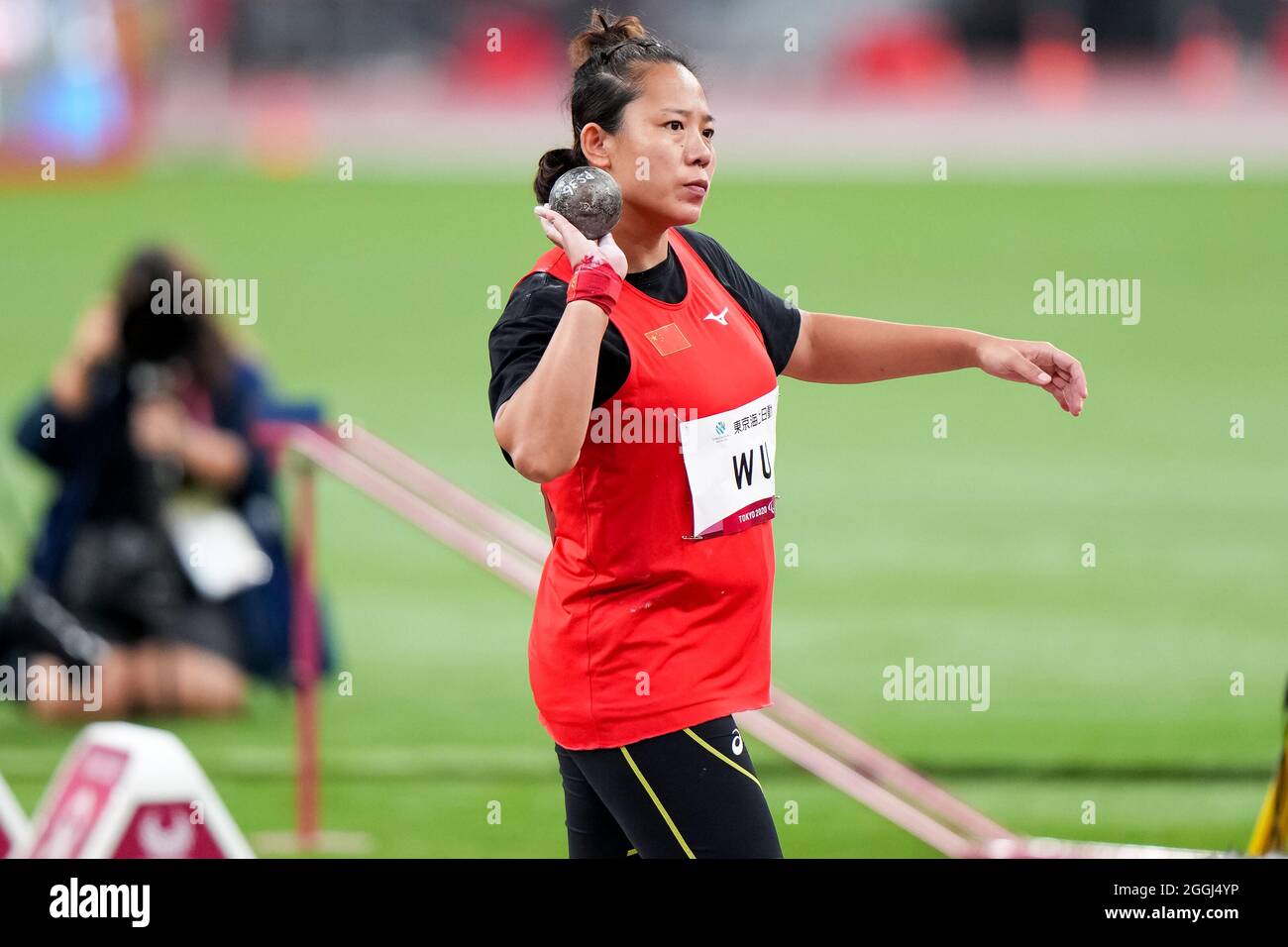 TOKYO, JAPAN SEPTEMBER 1 Qing Wu of China competing in the Women's