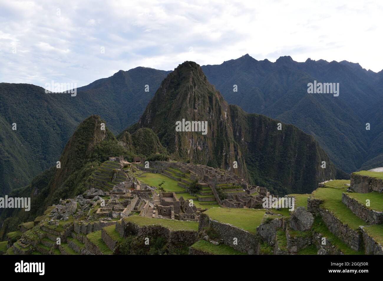 Machu Picchu from a distance Stock Photo