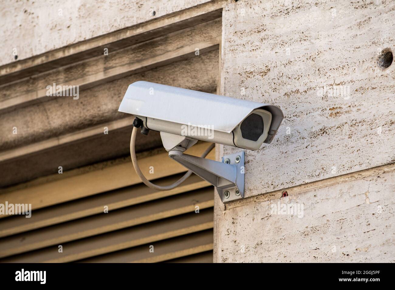 cameras for video surveillance of activities placed outside buildings Stock Photo