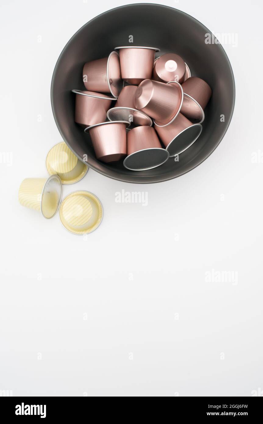 Nespresso system roast and ground coffee capsules with free text space