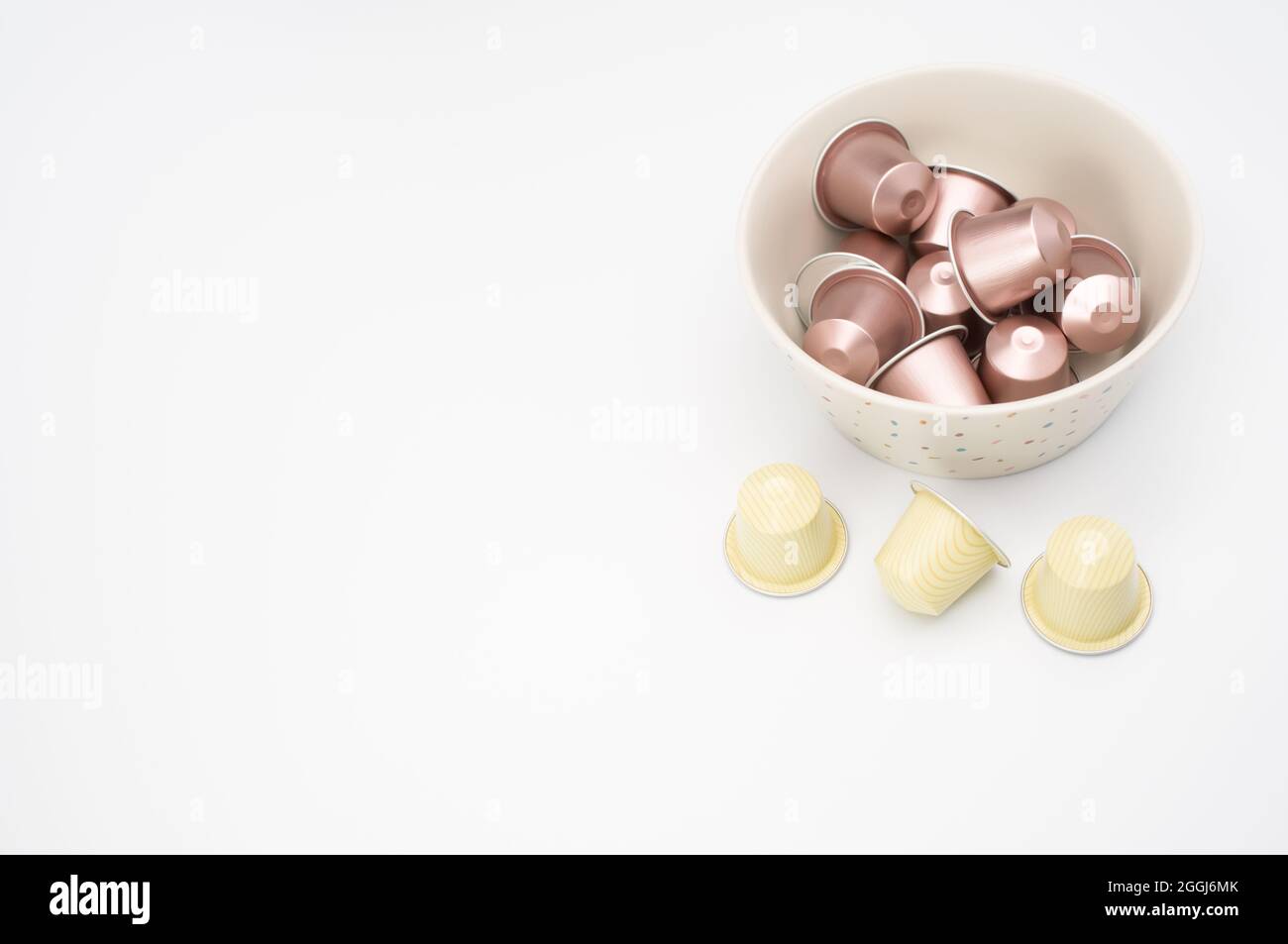 Nespresso system roast and ground coffee capsules with free text space