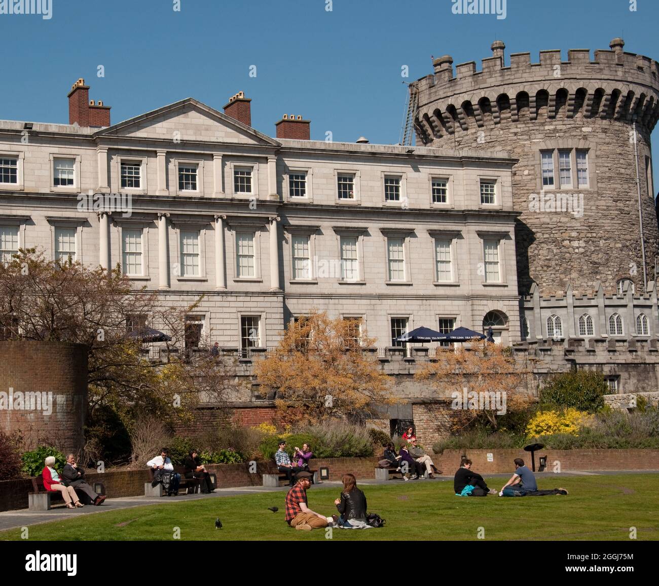 Dublin Castle Grounds, Dublin, Eire Stock Photo