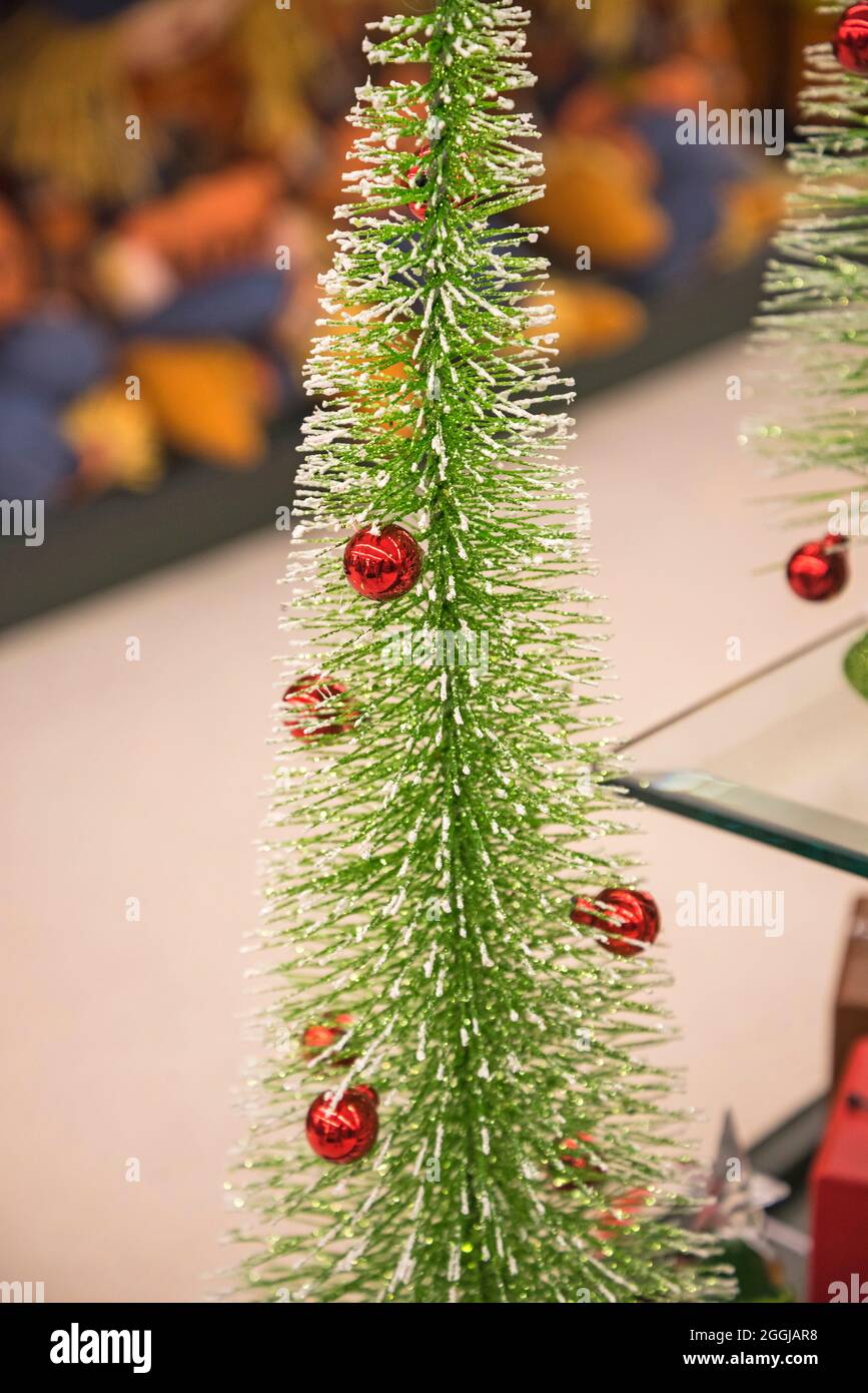Christmas Decorations for sale in a crafts store Stock Photo Alamy