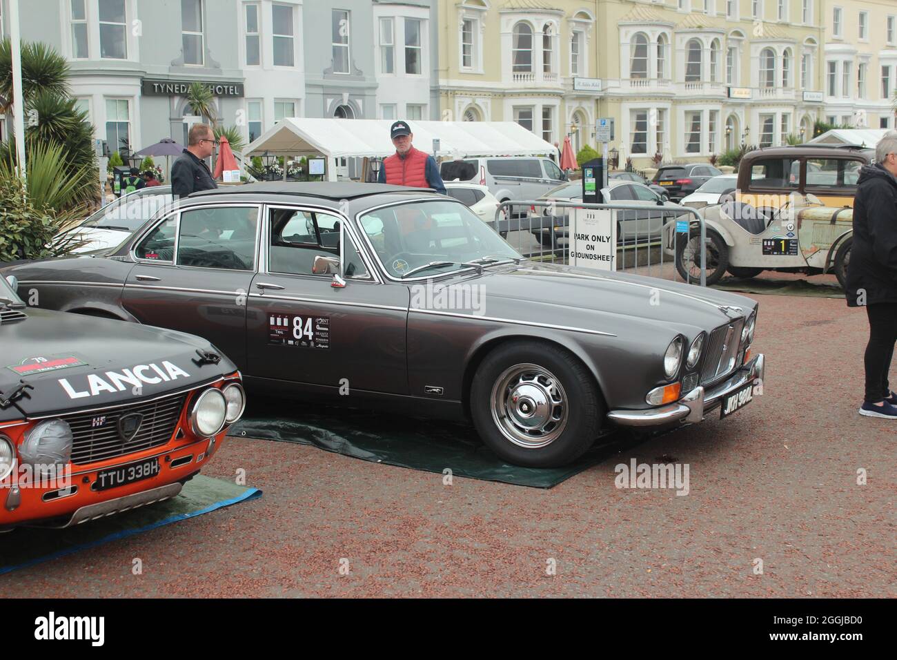 The three castles classic car rally Llandudno Wales Stock Photo - Alamy