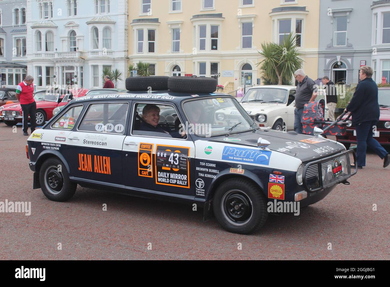 The three castles classic car rally Llandudno Wales Stock Photo - Alamy
