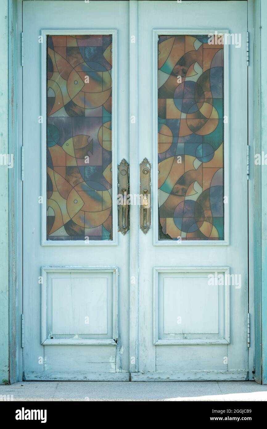 an old green wooden window Stock Photo - Alamy