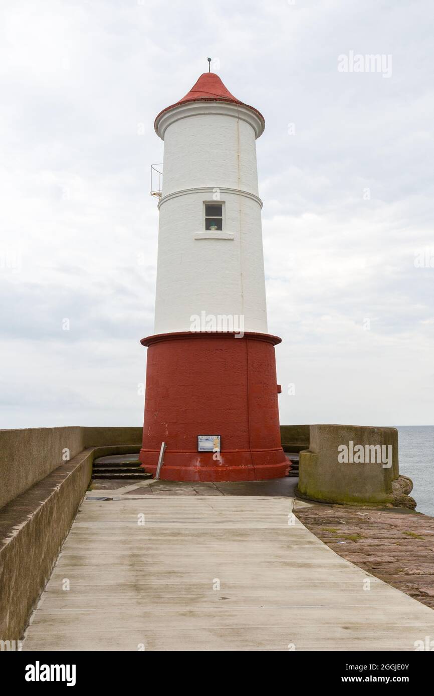 The lighthouse at Berwick-upon-Tweed, during the summer of 2014 Stock Photo