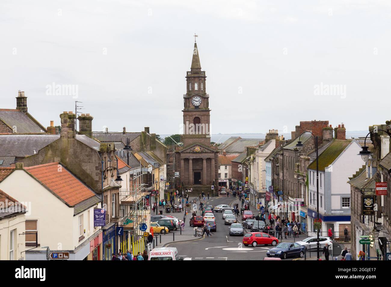 The town centre at Berwick-upon-Tweed, during the summer of 2014 Stock Photo