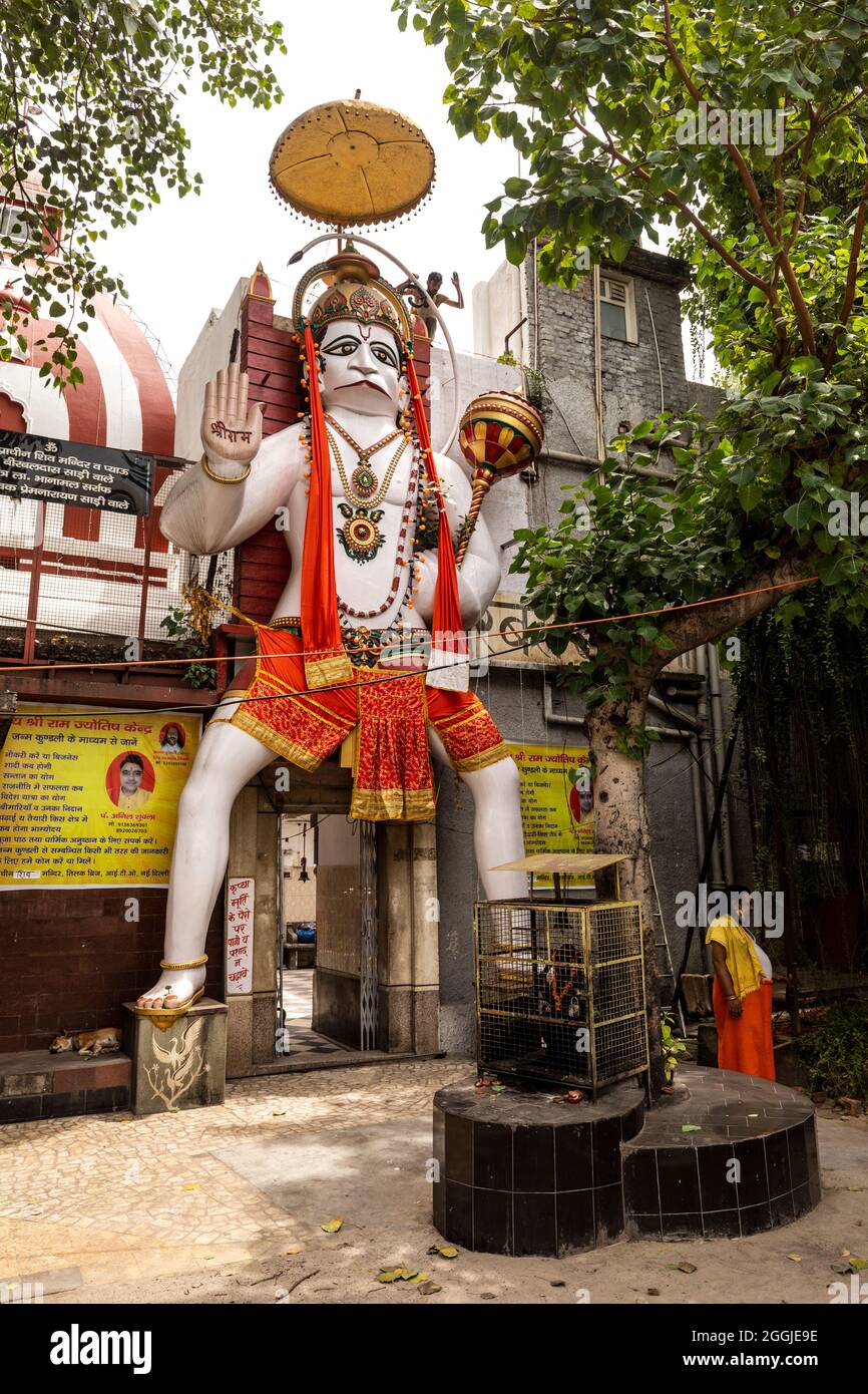 View of the statue of Lord Hanuman near the ITO crossing in central