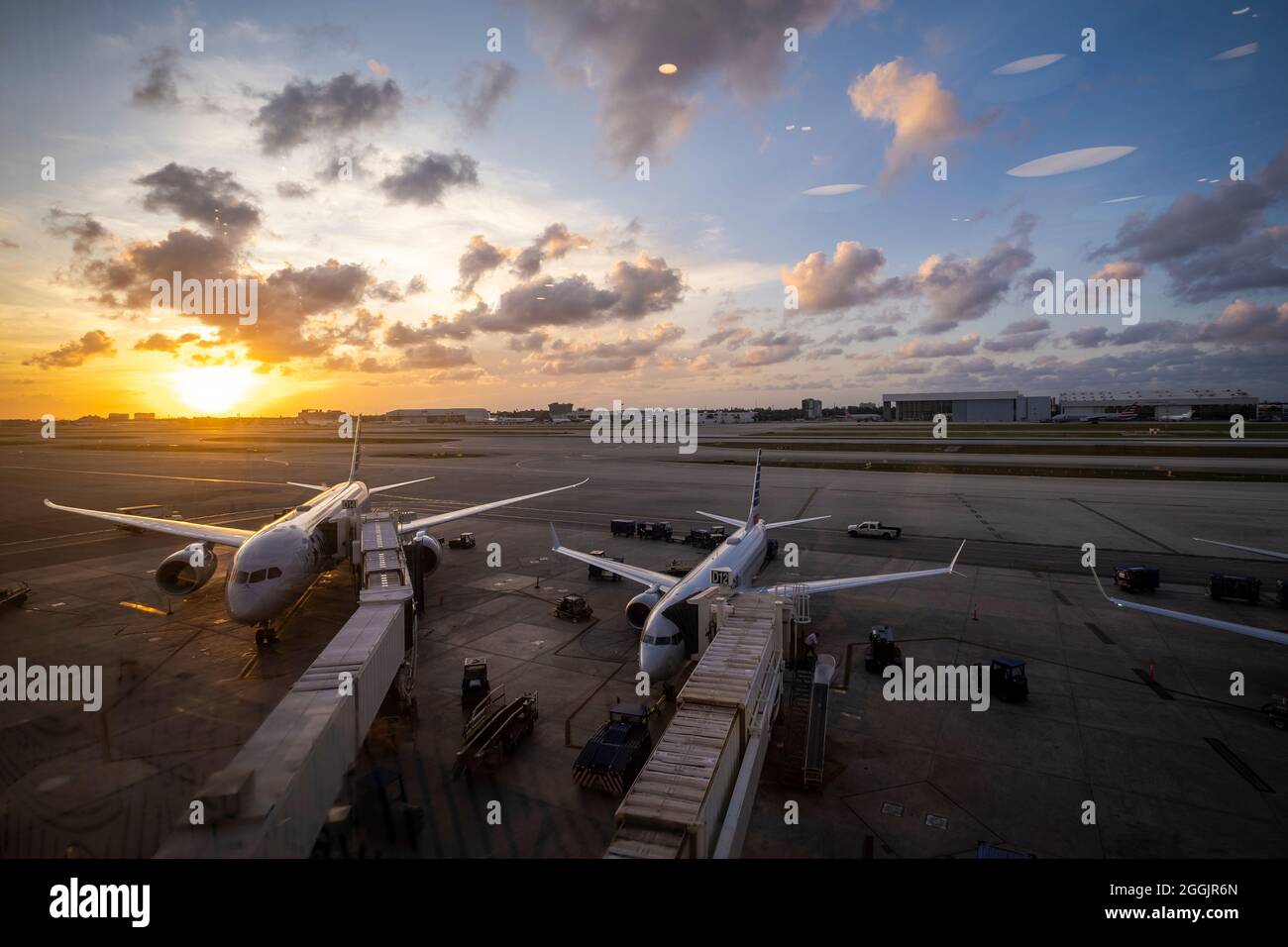 Miami International Airport view from American Express Lounge, Miami