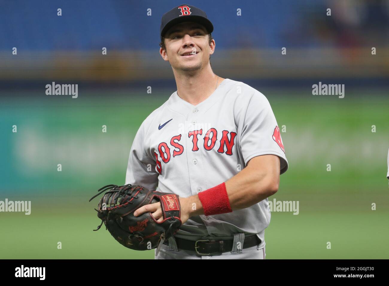 St. Petersburg, FL. USA; Boston Red Sox center fielder Jarren