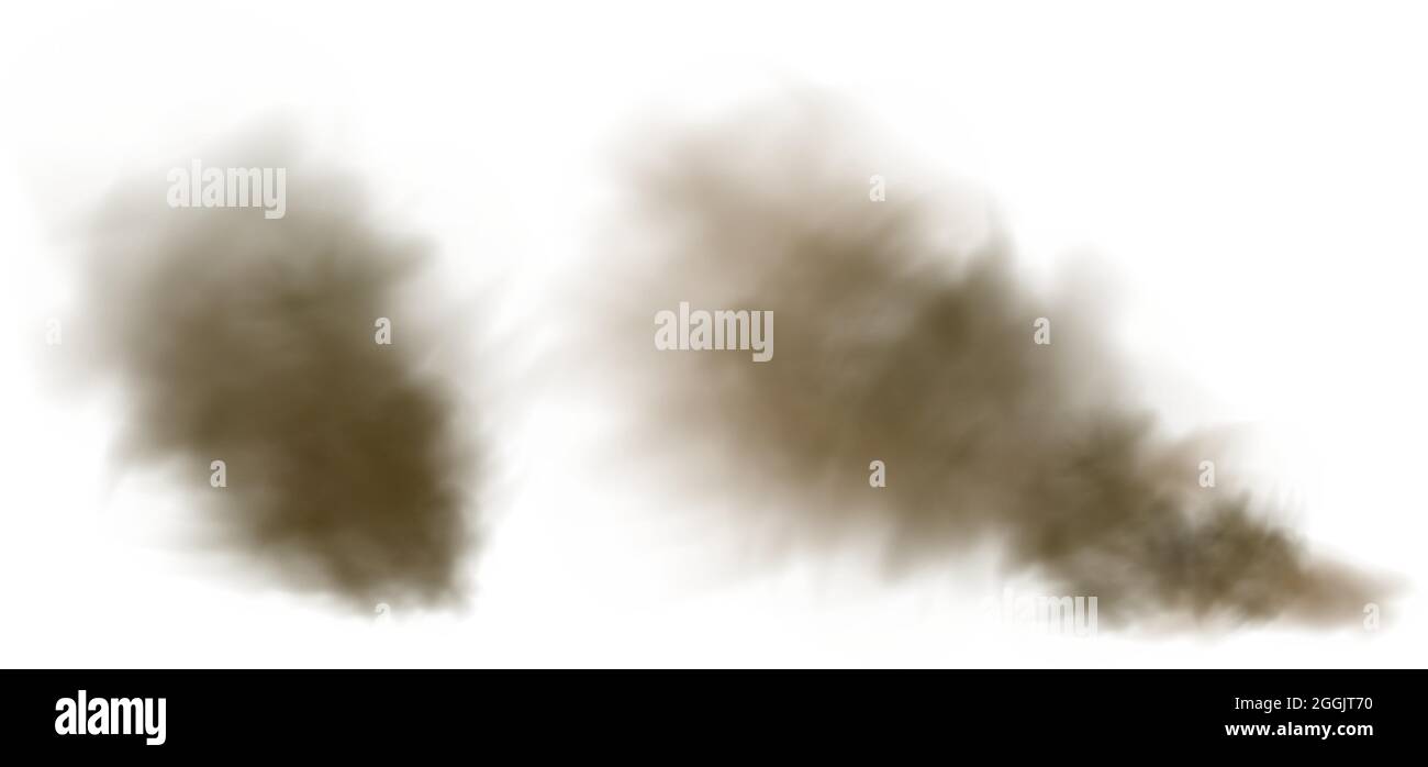 Realistic vector isolated on transparent background. Dust cloud with ...