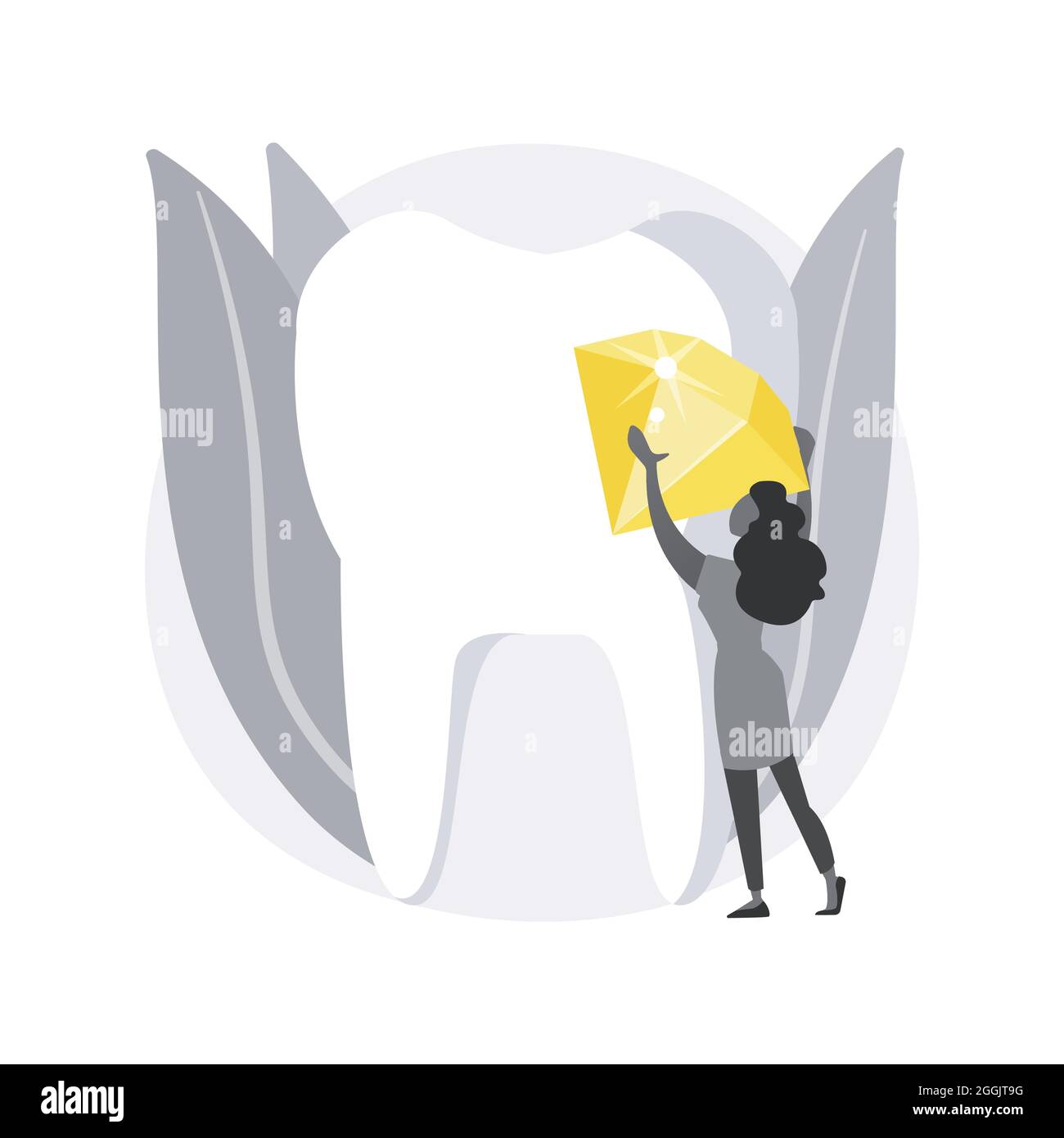 Grills jewelry teeth abstract concept vector illustration Stock Vector