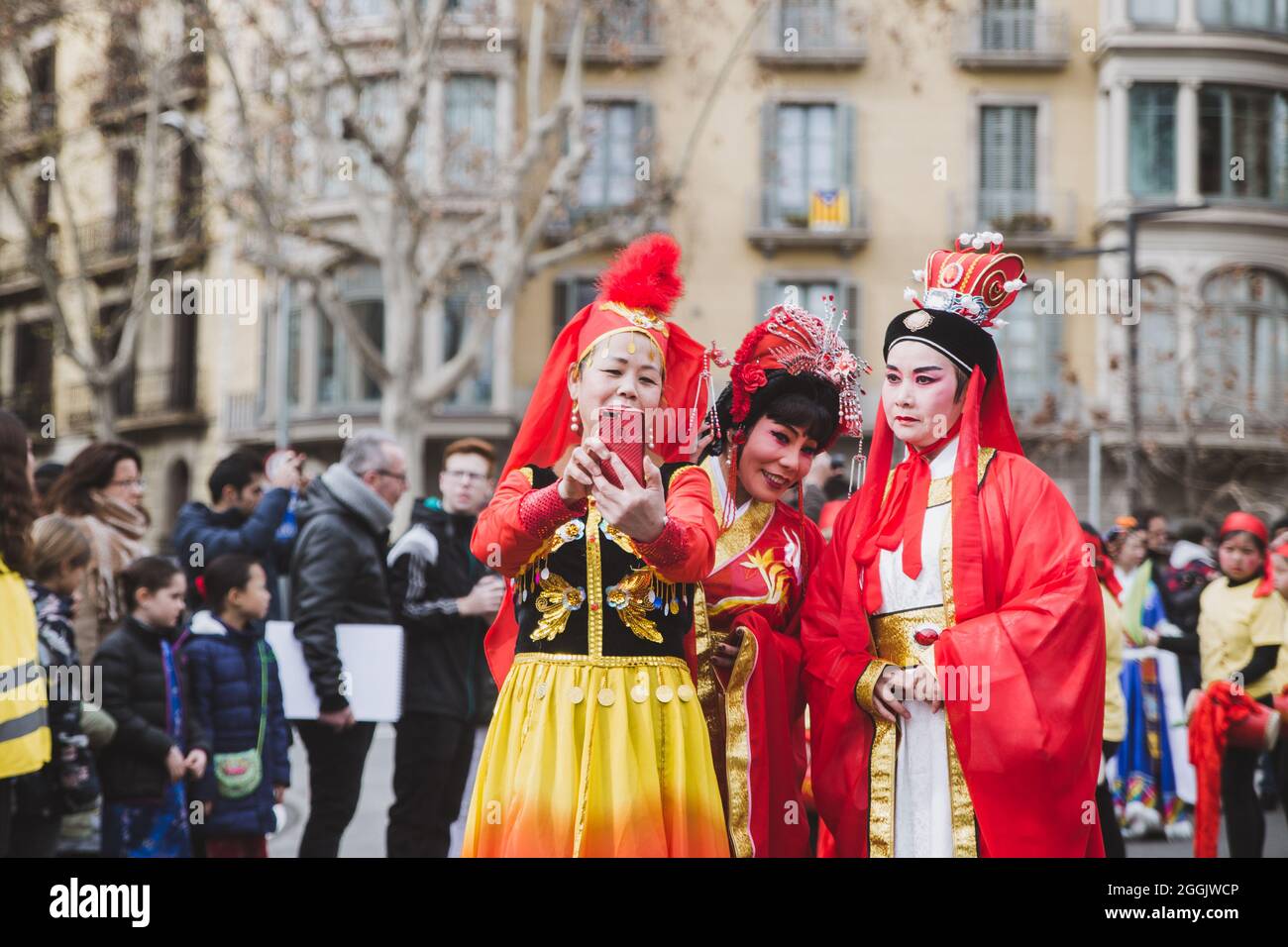 Año nuevo chino de Barcelona Stock Photo