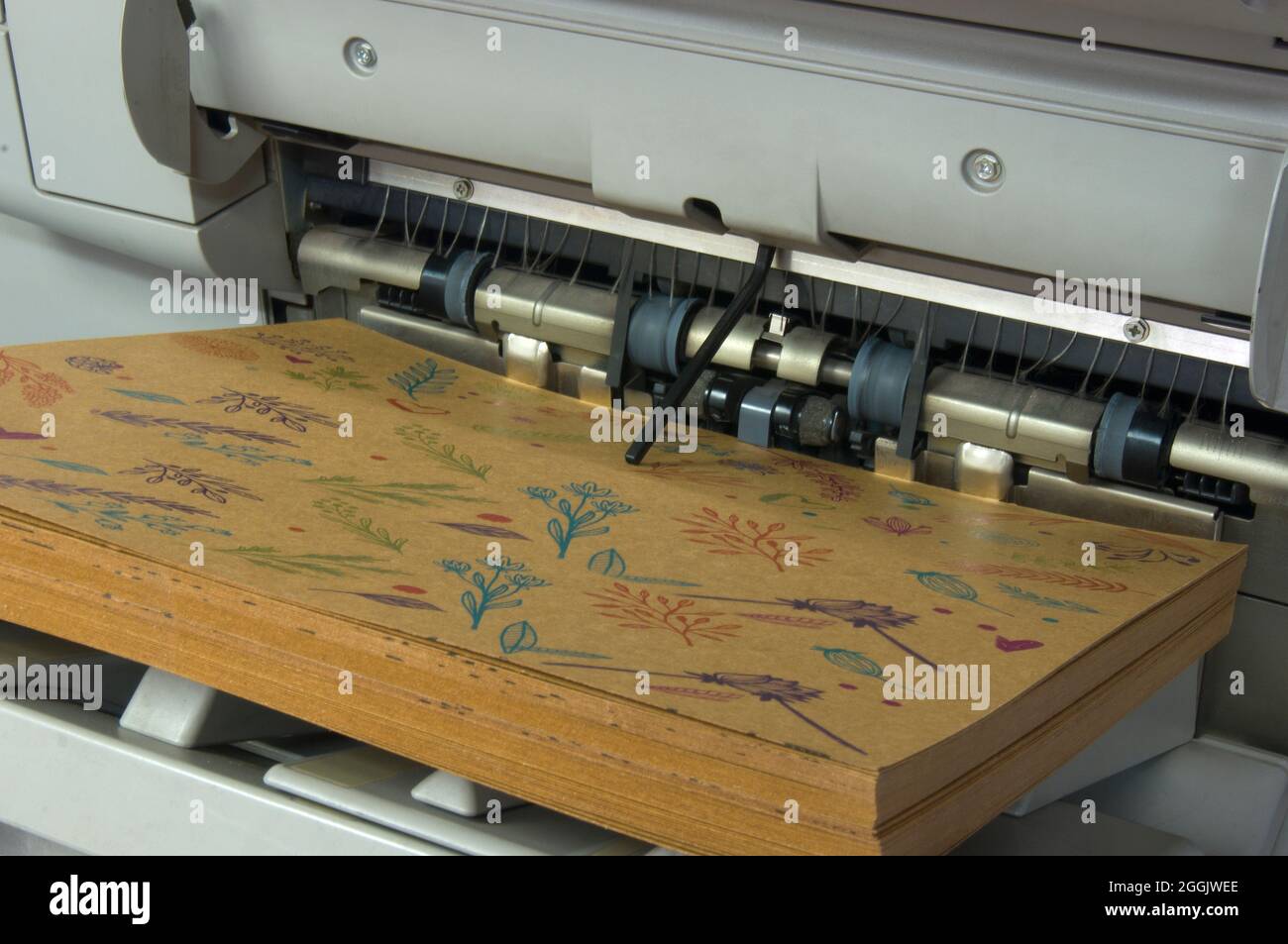 natural cardboard printed on laser printer Stock Photo Alamy