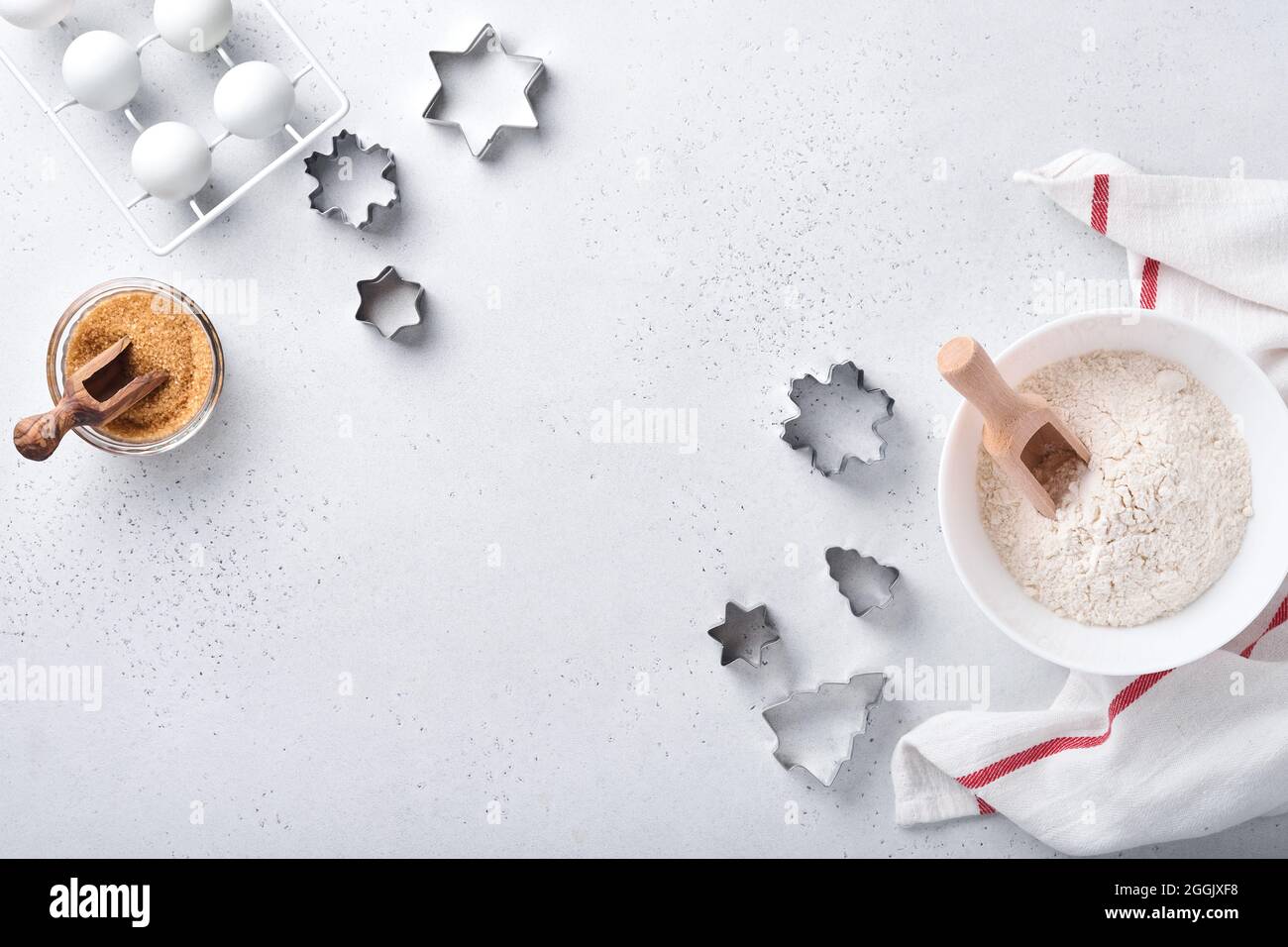 Ingredients for cooking homemade baking. Baking background with flour ...