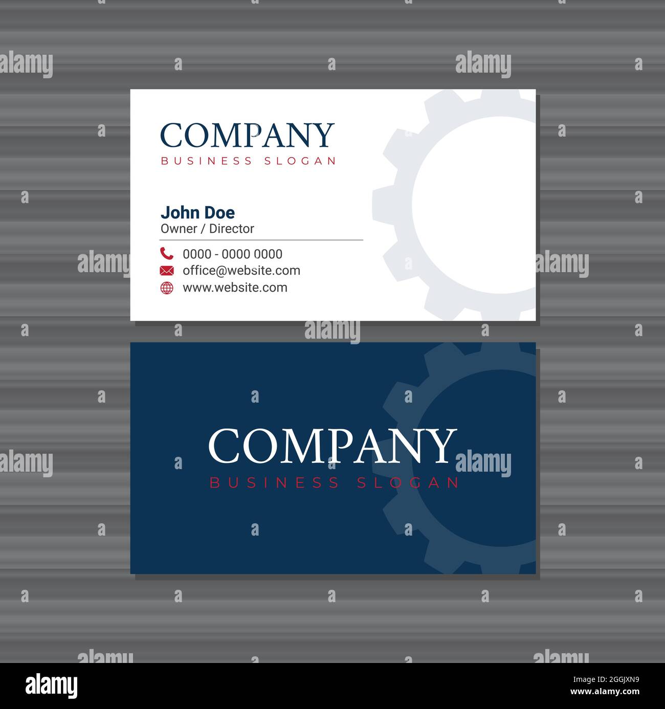 Engineer business card template gear hires stock photography and