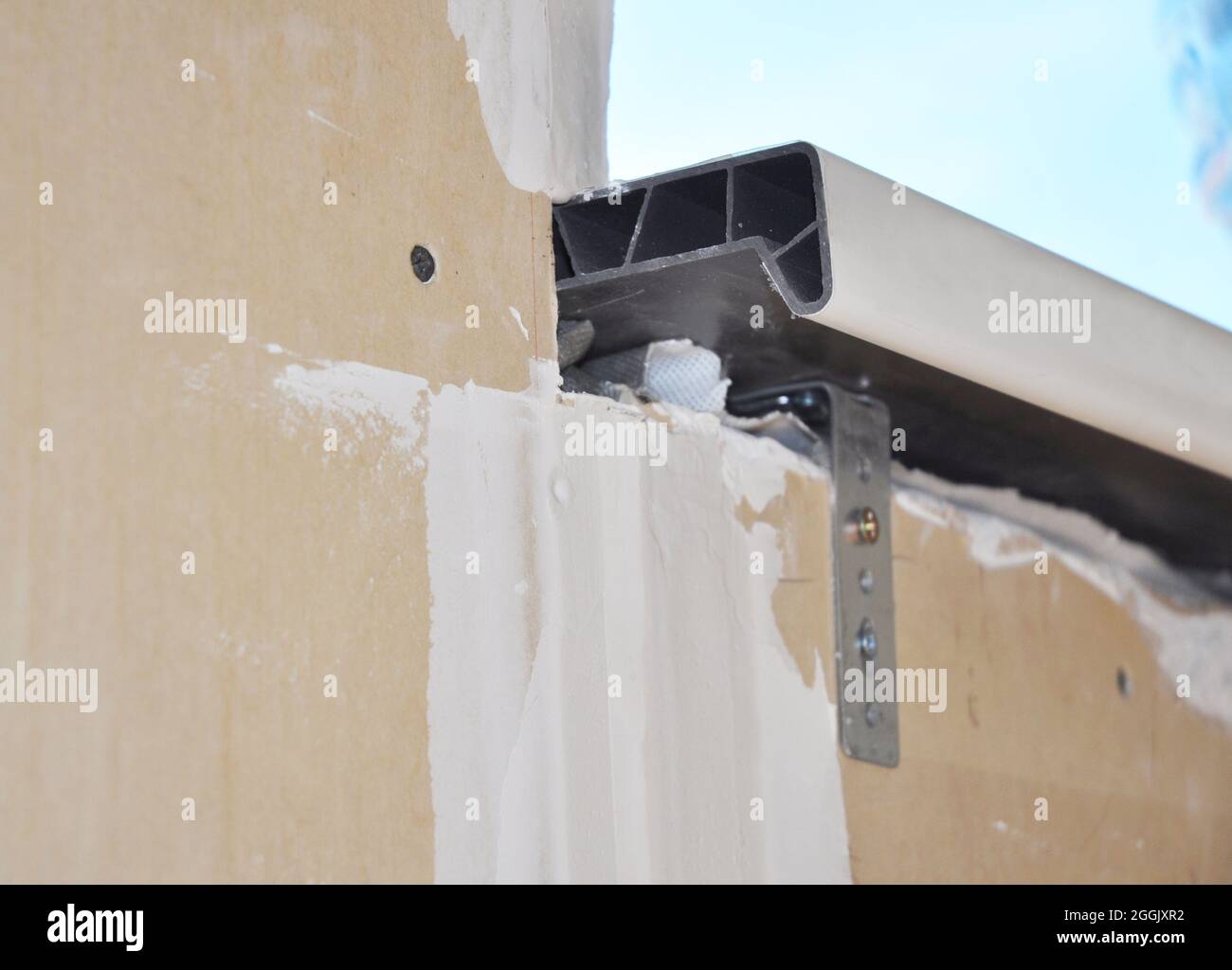 Installing an Interior Window Sill with Insulation. Interior Window Sill Replacement Stock Photo