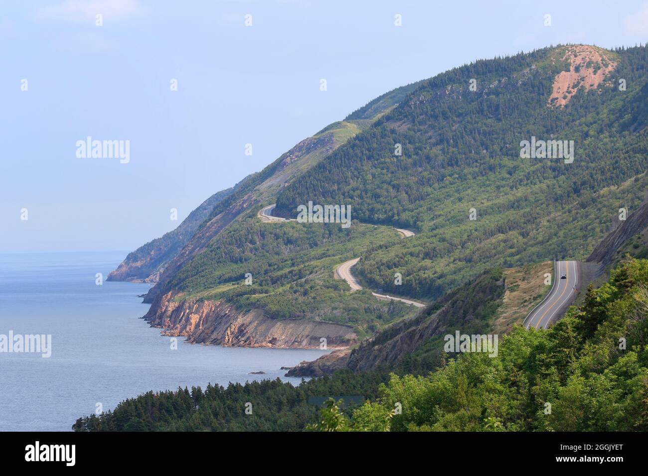 Cabot Trail in Cape Breton Island, Nova Scotia Stock Photo