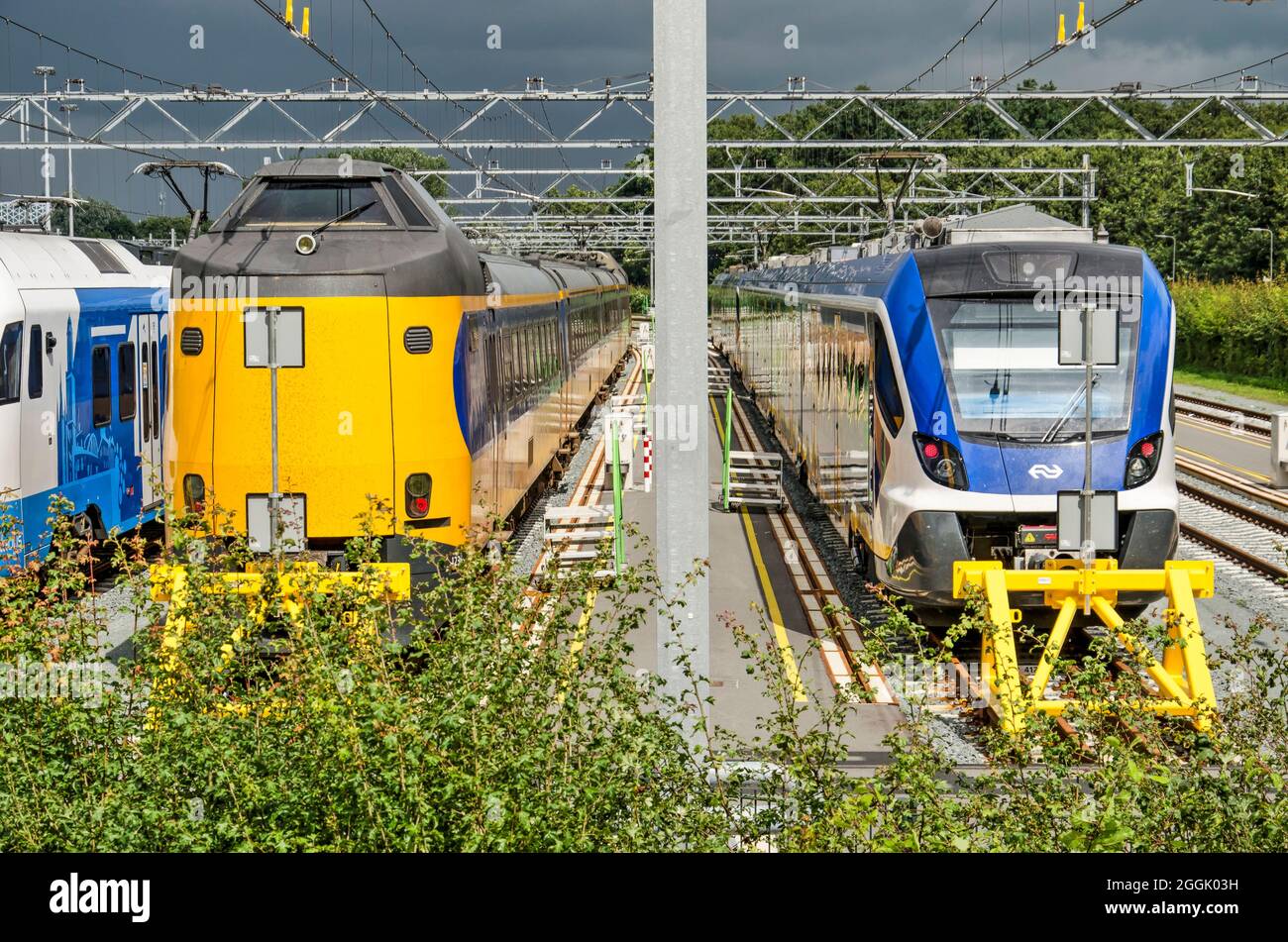 Zwolle, The Netherlands, August 4, 2021 the Intercity and the Sprinter