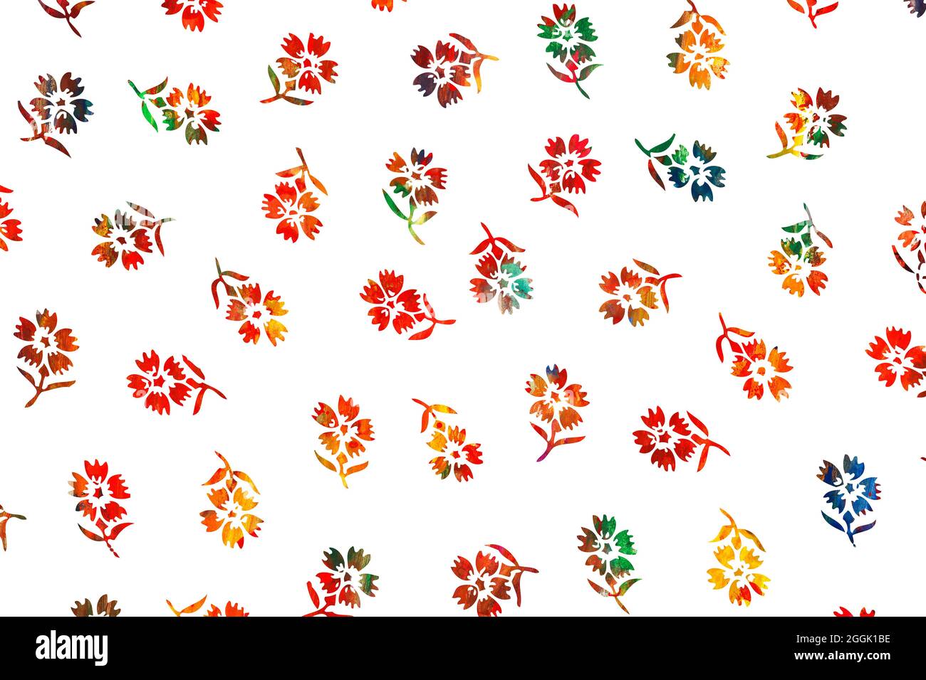 Floral pattern in watercolors Stock Photo