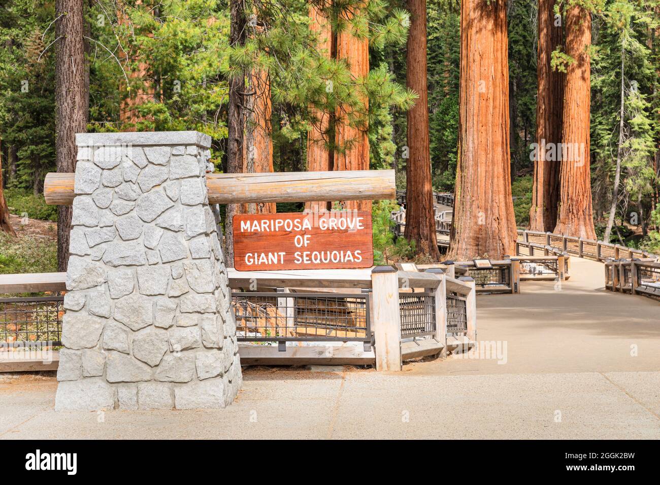 Entrance to Mariposa Grove, sequoias, Yosemite National Park