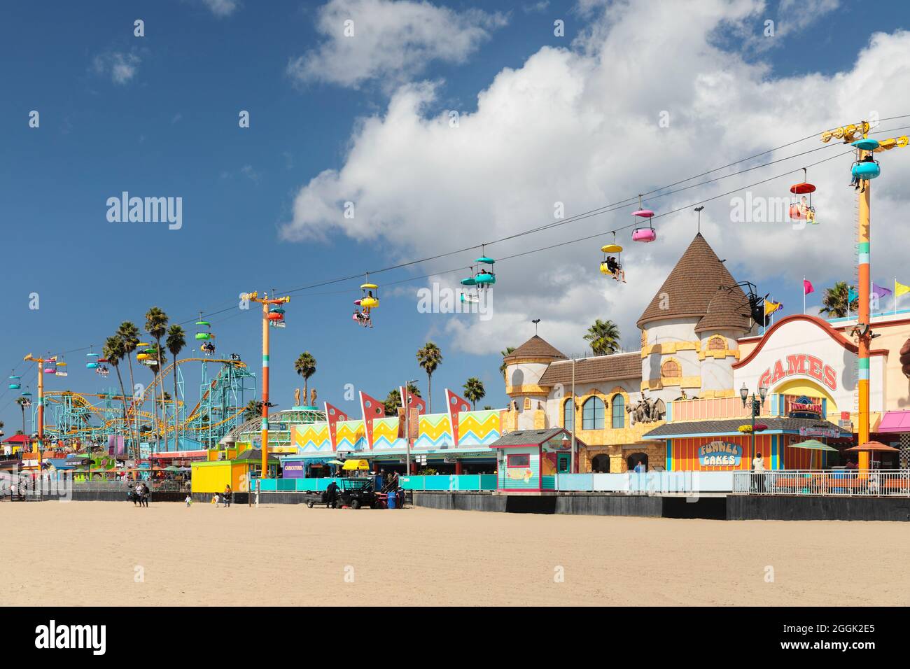 Amusement park on Santa Cruz Beach Board Walk, California, USA Stock Photo