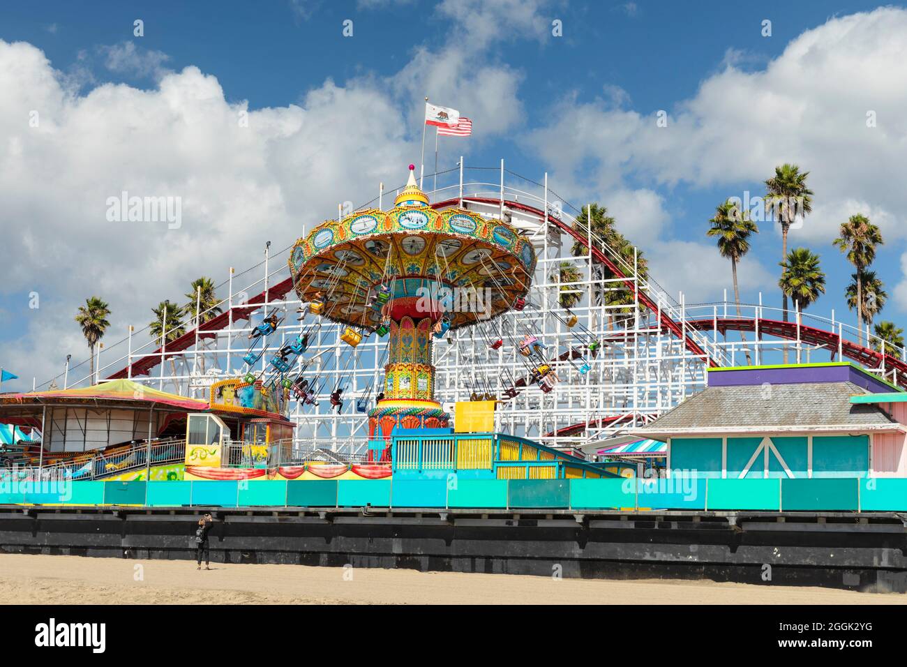 Amusement park on Santa Cruz Beach Board Walk California USA